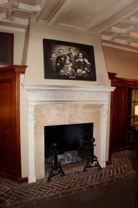 Lobby fireplace