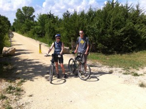 Authors on the Southwind Rail Trail. Photo by Mark Conard