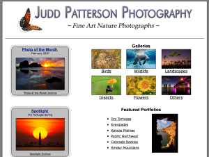 Screen shot from Judd Patterson's website